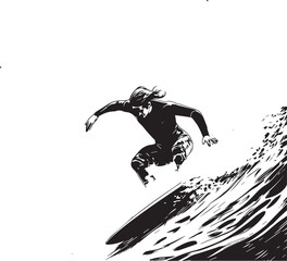 snowboarder jumping on the beach