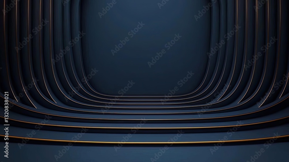 Poster dramatic nighttime abstract background concept. abstract background with curved lines in dark tones 
