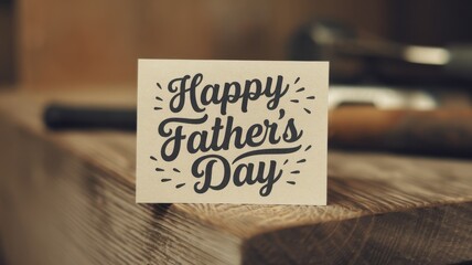 Happy Father's Day! A heartwarming message on rustic wood.