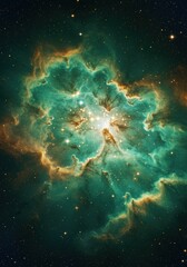 Fototapeta premium Nebula and galaxies in space. Abstract cosmos background