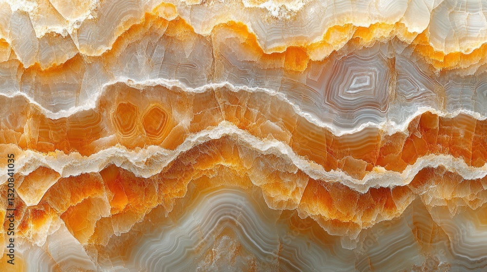 Poster detailed close-up view of natural stone's intricate veining and patterns. a beautiful example of nat