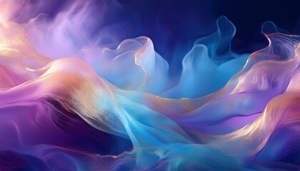 Fototapeta premium Abstract background. Holographic Mist Background. Blue, purple & rose gold blend. Dreamy & ethereal. Modern abstract texture.