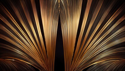 Abstract background. Background with delicate, golden Art Deco lines on a dark background – stylish, elegant, full of class.
