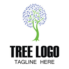 Obraz premium Green family tree logo