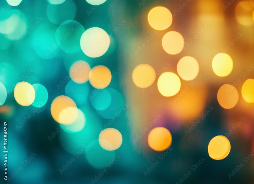 Aufkleber abstract bokeh lights background with warm and cool color balance