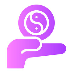 meditation gradient icon