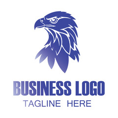 Obraz premium blue eagle head logo 