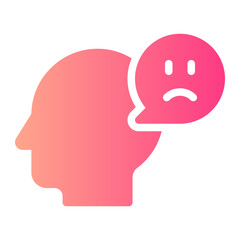 sad gradient icon