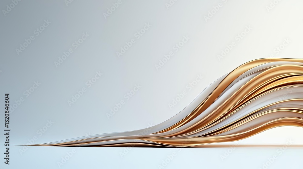 Poster Abstract art background concept. Stylized wave patterns in warm tones create a modern visual element for design projects.