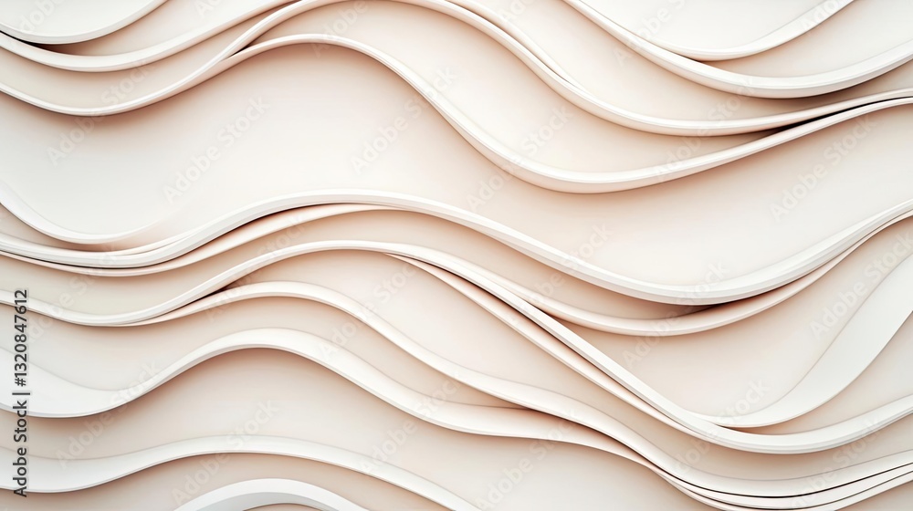 Poster Abstract art background concept. Abstract wavy pattern in soft beige tones for modern design and decor inspiration.