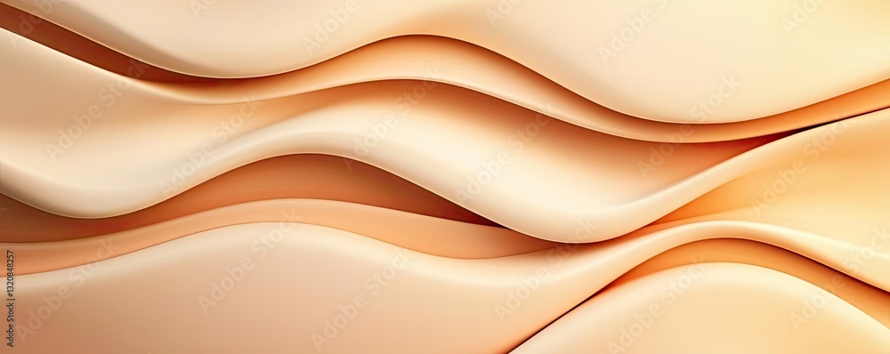 Aufkleber Abstract art background concept. Elegant wavy textures in soft beige tones create a soothing and modern background.