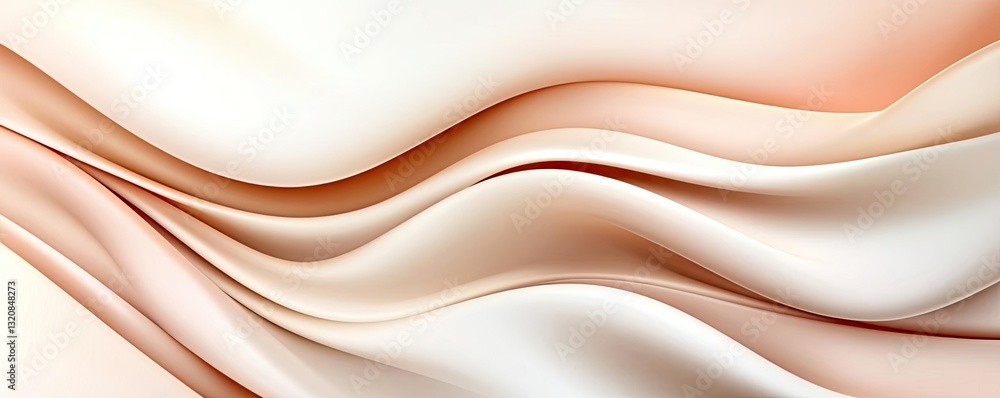 Poster Abstract art background concept. Elegant flowing fabric texture creating a serene and calming background effect.