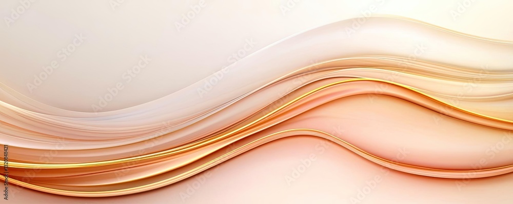 Poster Abstract art background concept. A smooth abstract background featuring flowing lines in warm colors.