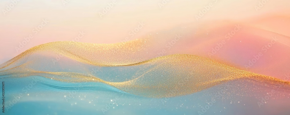 Poster abstract art background concept. a serene abstract background with flowing waves in pastel colors of