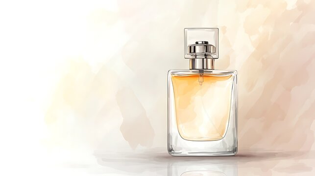 Elegant perfume bottle with a soft background.