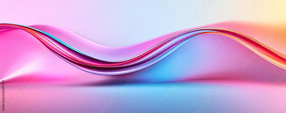 Poster abstract art background concept. a vibrant abstract wave design blending pink and blue colors on a s