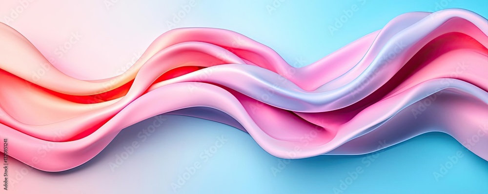 Poster abstract art background concept. colorful fabric waves flow elegantly, creating a modern and vibrant