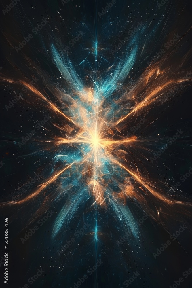 Poster the background is a nice business abstract with a futuristic shiny galaxy illusion in space that has