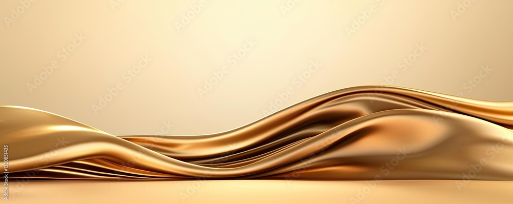 Poster Abstract art background concept. Captivating golden waves create a luxurious backdrop for design and art projects.