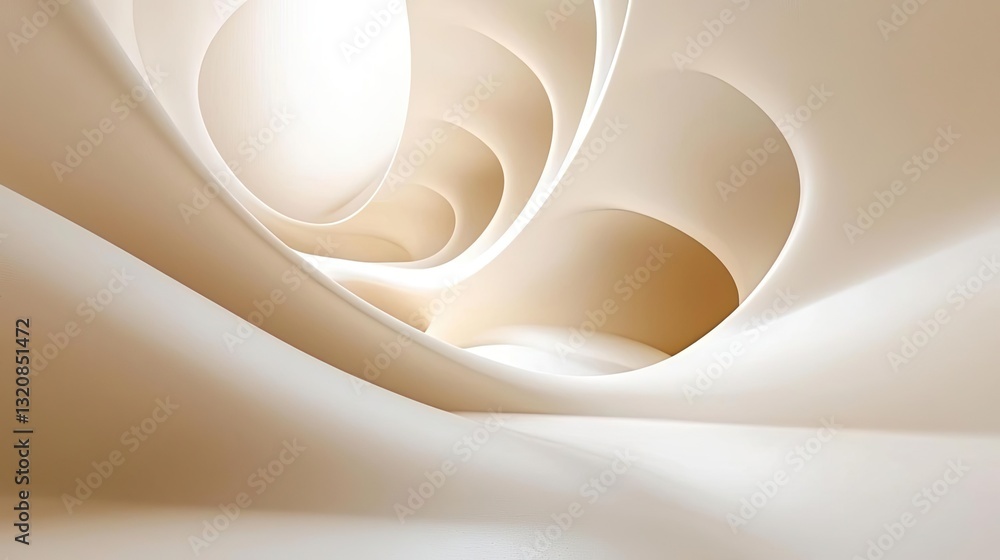 Poster abstract art background concept. abstract architectural design featuring smooth, flowing curves and 