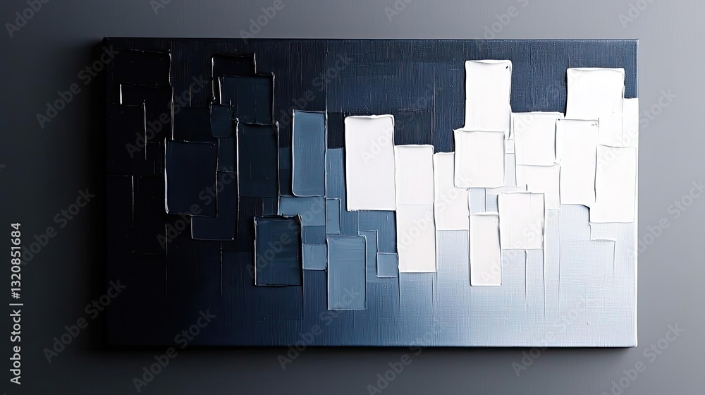 Poster abstract art background concept. abstract wall art featuring geometric shapes in monochrome tones.