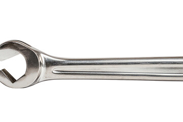 Close-up of a Polished Metal Wrench