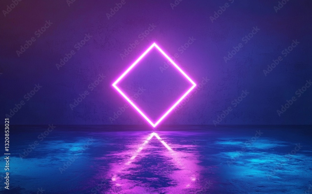 Aufkleber the scene depicts a dark abstract futuristic environment with a rectangular geometric shape at its c