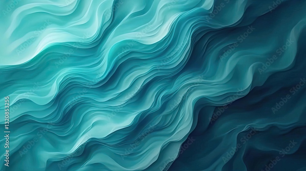 Poster aerial landscape abstract background idea. abstract wave patterns in shades of blue create a serene 