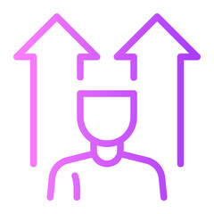 Obraz premium personal development gradient icon