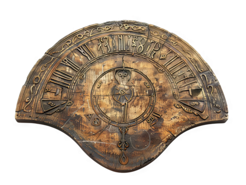 Antique Wooden Sundial: A Relic of Timekeeping