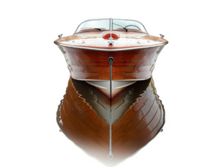 Classic Wooden Boat Reflection