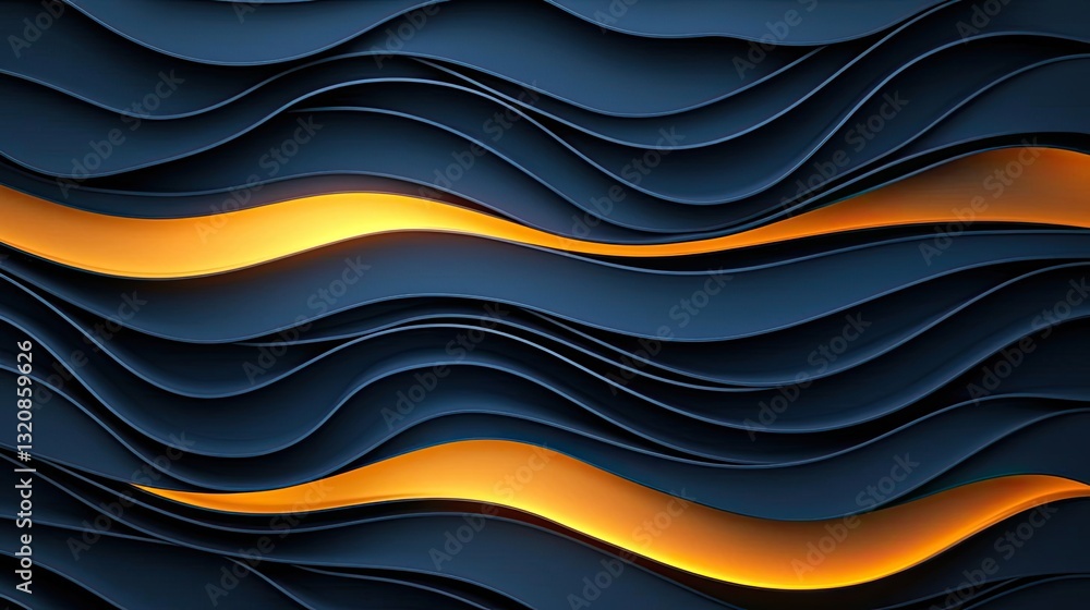 Poster dramatic nighttime abstract background concept. abstract design featuring flowing waves in dark tone