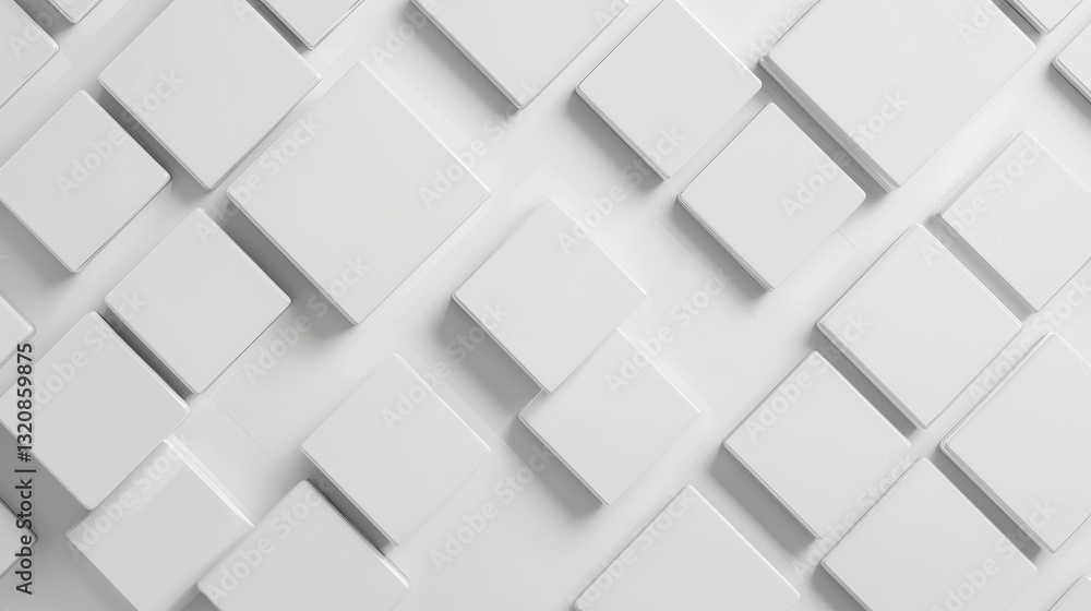 Poster a clean and minimal design is showcased, characterized by simple futuristic forms and a geometric 3d