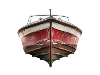 Awe-Inspiring View of an Old, Weathered Red Boat