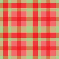 Spring Metallic Mint Green & Vivid Fire Engine Red Seamless Checks Background