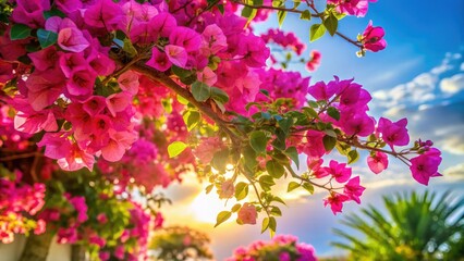 Vibrant Bougainvillea Summer Bloom Portrait Photography - Stunning Floral Images