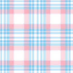 Spring Pastel Pale Grey & Muted Light Blue Seamless Checks Background