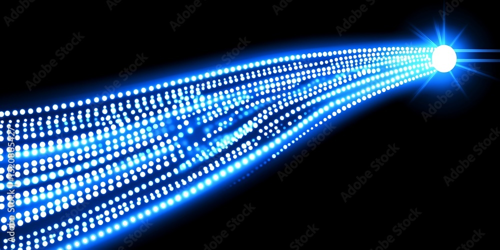 Aufkleber illuminated digital stream with data flow effect, light emitting diode