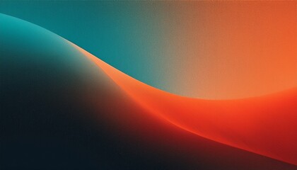 Abstract background. Harmonious teal and orange gradient blending with soft red and black noise texture – bold, dynamic, and artistic design.
