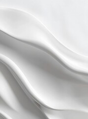 Fototapeta premium The image features a white-striped futuristic design surrounded by a misty atmosphere, combined with a geometric shape created using computer generation, presented as a 3D render