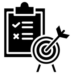 Goal Setting glyph icon