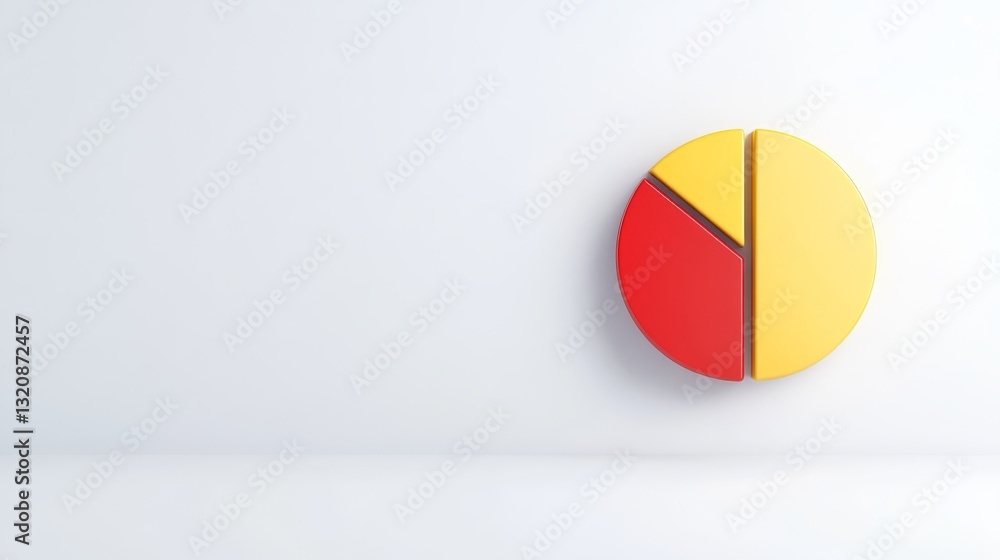 Poster time management visualization, pie chart for business analytics and data analysis