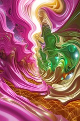 Psychedelic Liquid Dimensions A Mind-Bending Abstract World