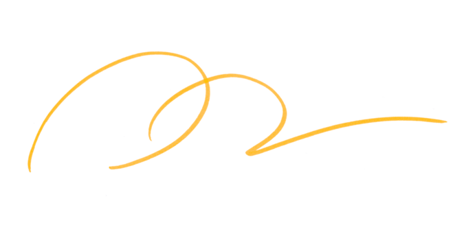 Draw a yellow pencil line separated on a transparent background.