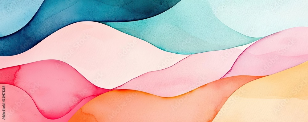 Poster digital watercolor painting abstract background idea. a vivid watercolor abstract design featuring f