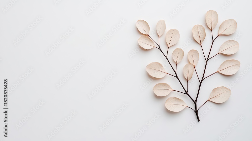 Poster digital watercolor painting abstract background idea. a minimalist design featuring a delicate branc