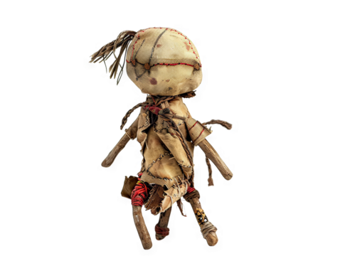 Creepy Rag Doll Back View: A Spooky Handmade Figurine