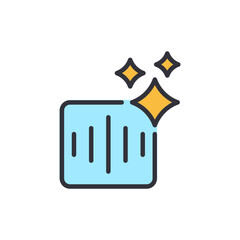 AI voice generator colored icons, minimalist vector illustration ,simple transparent graphic element .Isolated on white background