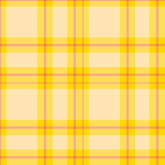 Spring Warm Sunflower Yellow & Vivid Coral Pink Seamless Checks Background