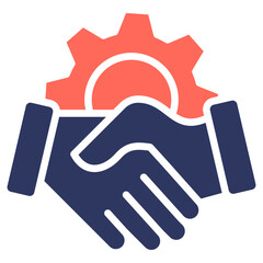 Collaboration glyph color icon